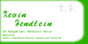 kevin hendlein business card